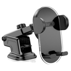 Автомобільний тримач Hoco H3 Shiny press type (center console) dark night Black